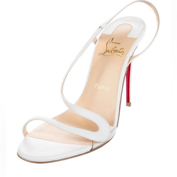 Christian Louboutin white leather Rosalie sandals - Picture 6 of 16